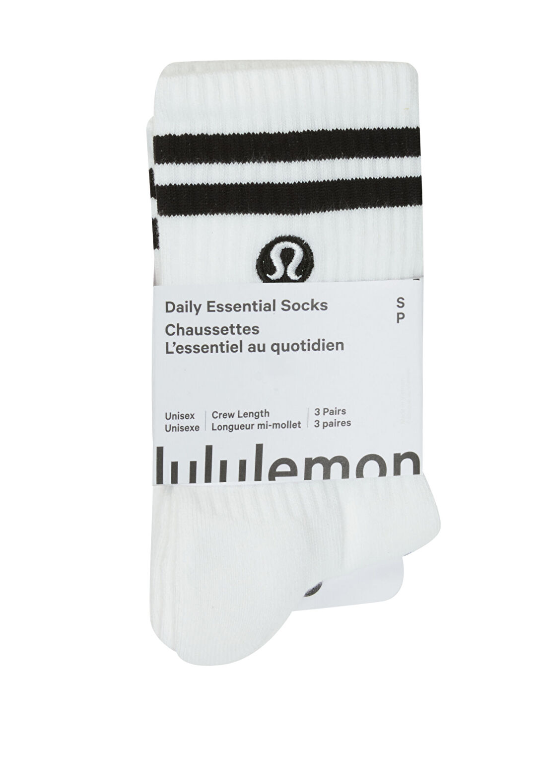 lululemon Daily Essential Beyaz Kadın 3lü Çorap Seti