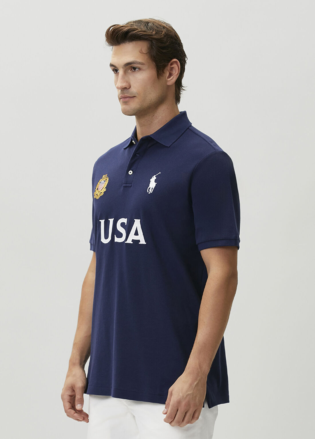 Polo Ralph Lauren Classic Fit USA Koyu Yeşil Polo T-shirt görsel 3