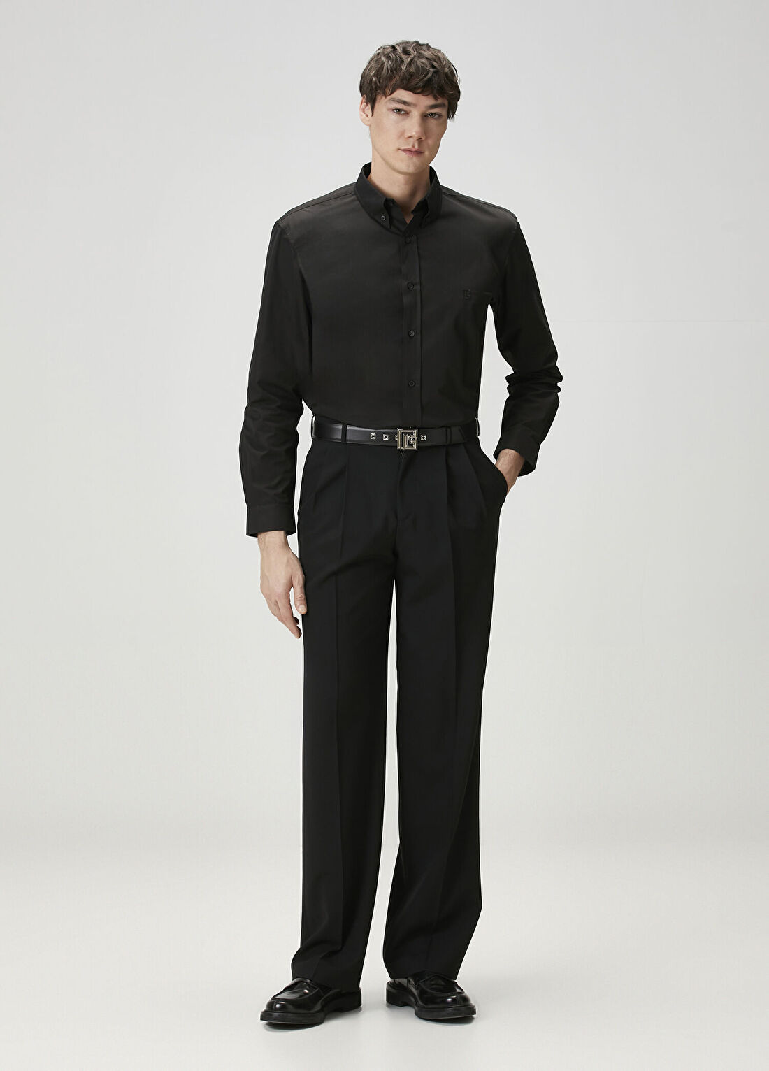 Balmain Siyah Regular Fit Yün Pantolon