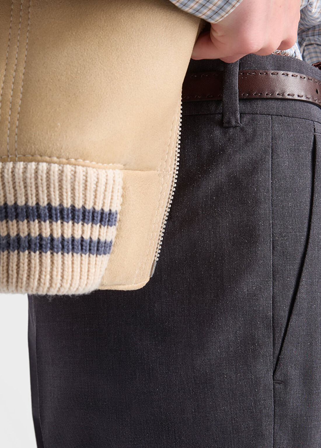 Prada Light Mohair Gri Kadın Pantolon görsel 3