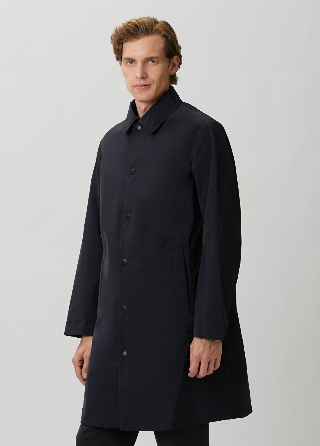 Emporio Armani Lacivert Pardösü görsel 3