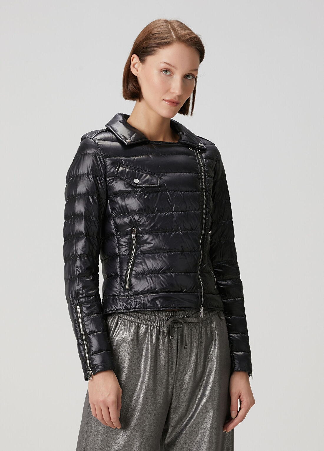 Herno Siyah Puffer Mont görsel 3