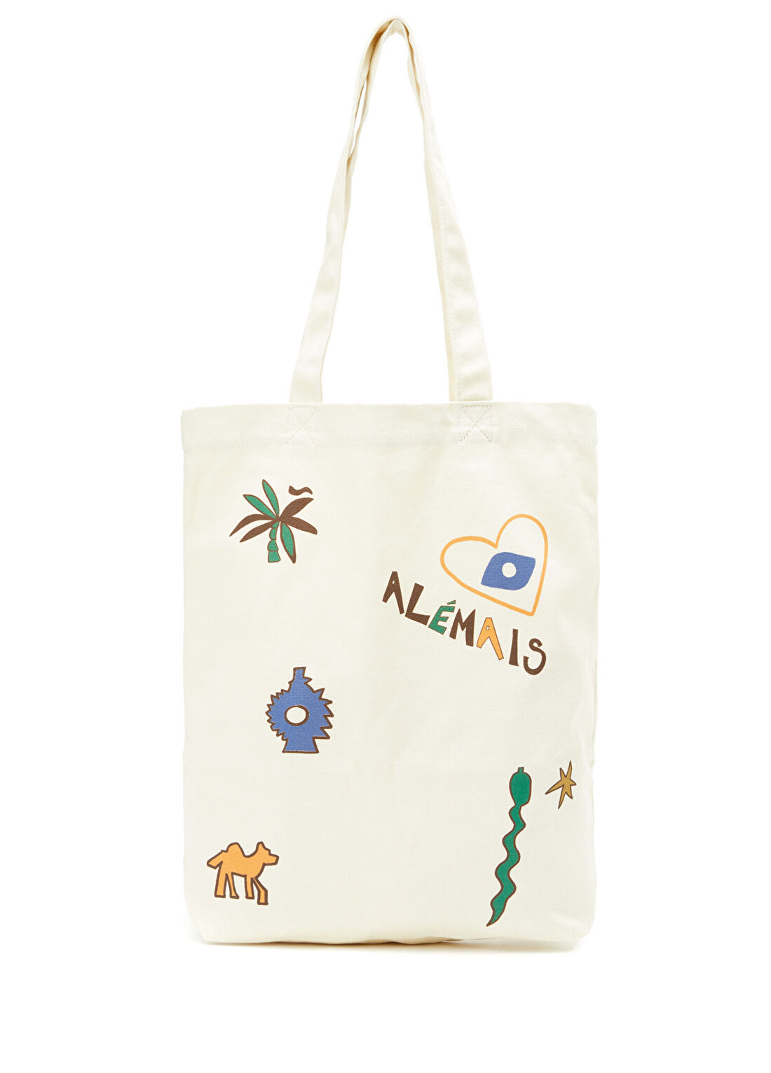 Alemais Maroc Library Tote Beyaz Kadın Plaj Çantası