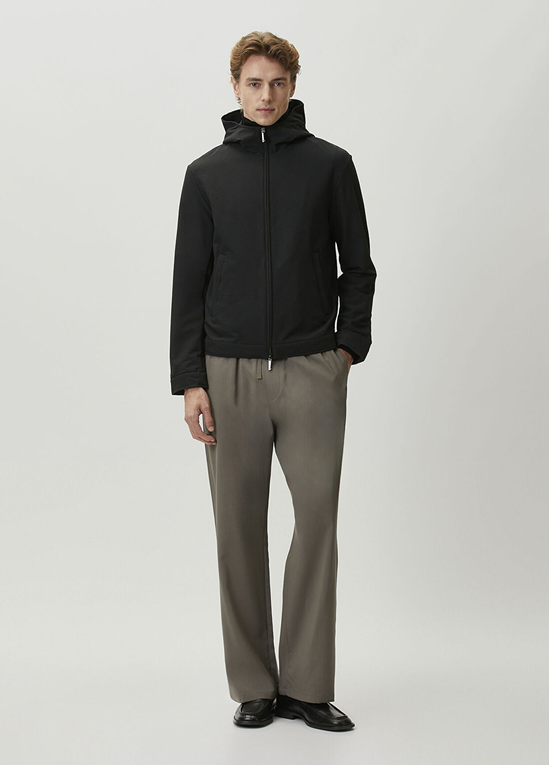 Emporio Armani Lacivert Kapüşonlu Sweatshirt