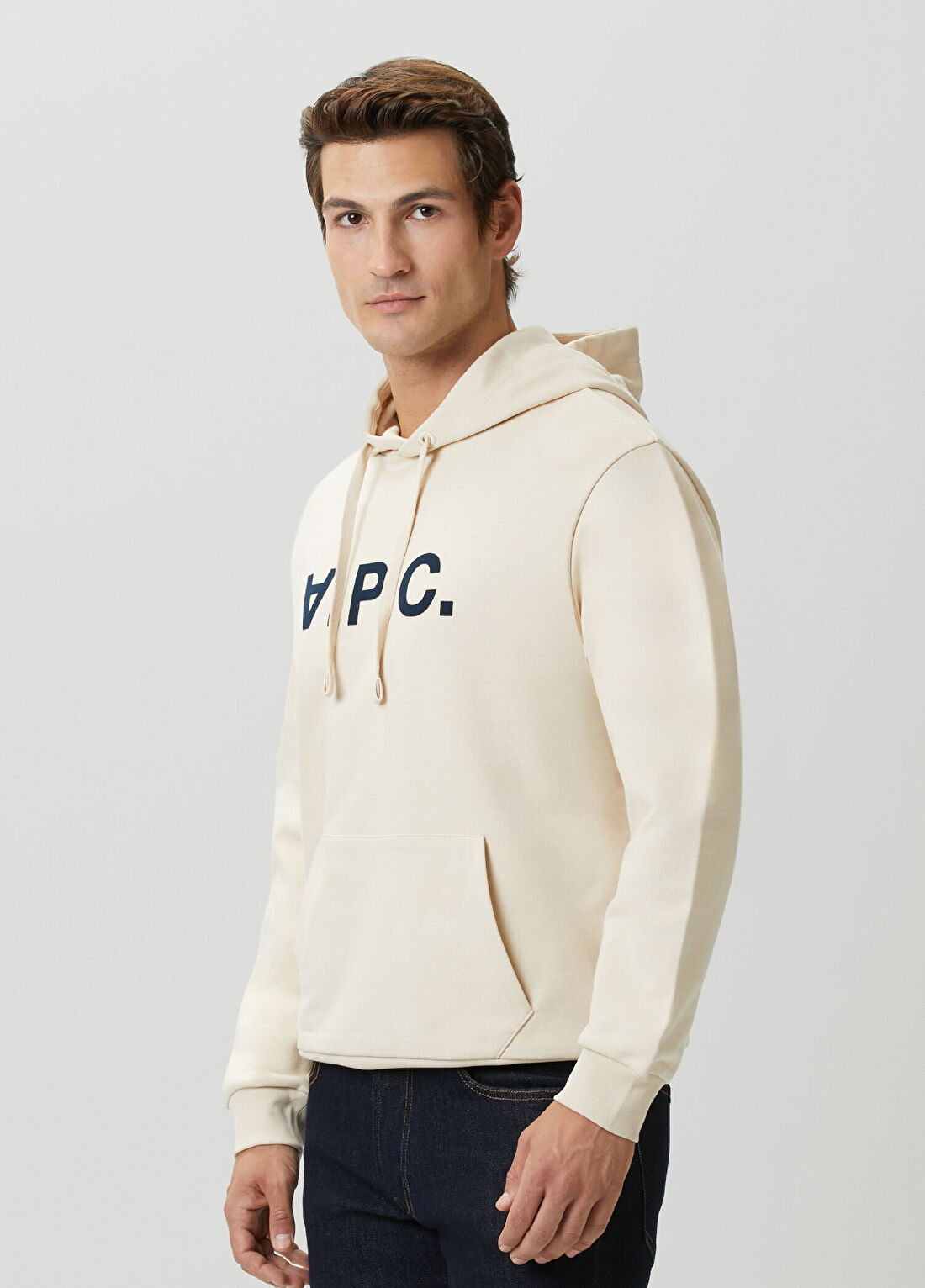 A.P.C. Bej Kapüşonlu Sweatshirt görsel 3