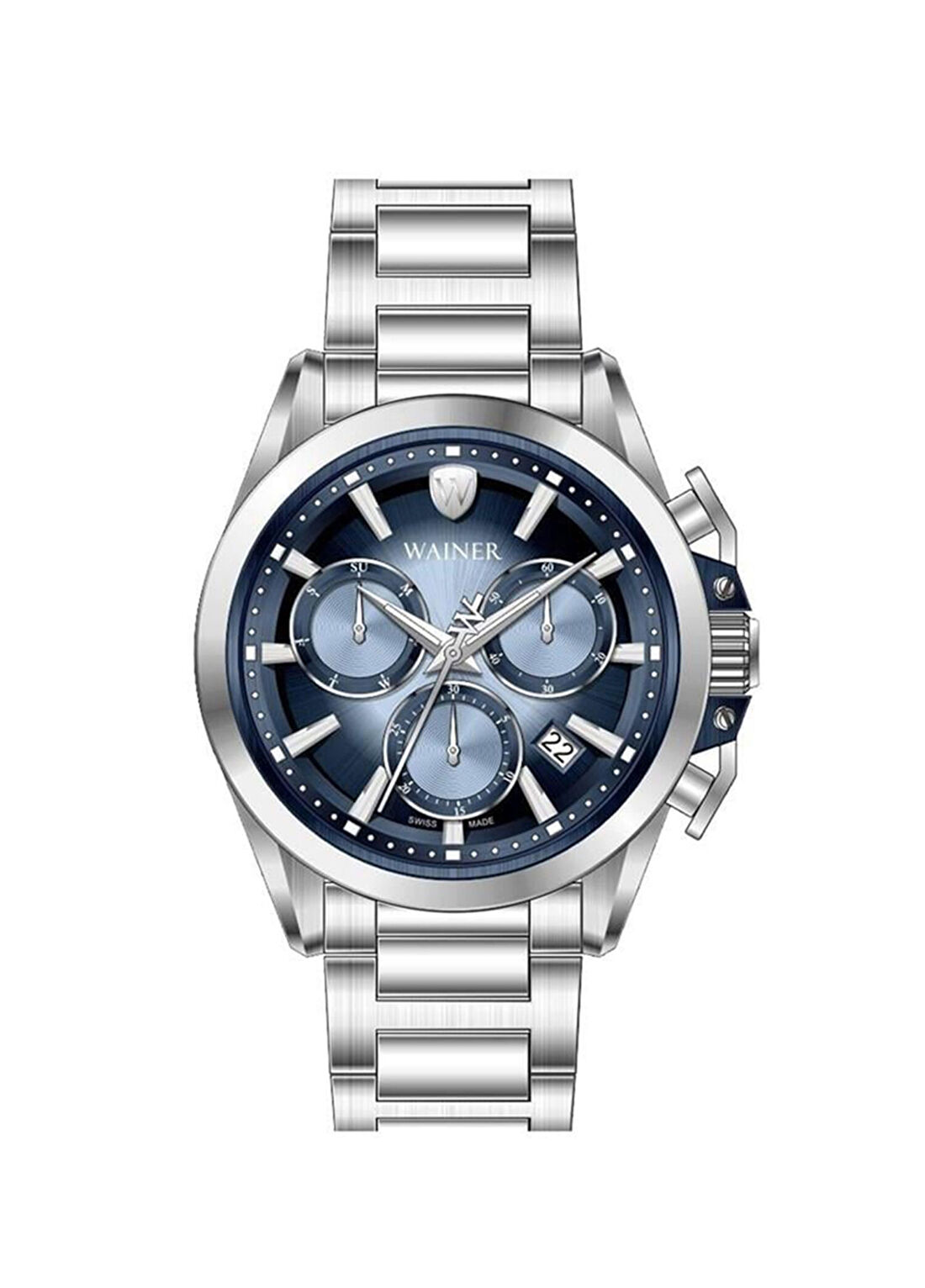 Wainer WA.16100-C Gri Çelik Erkek Kol Saati