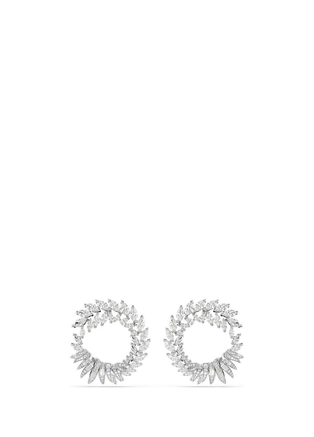 Swarovski 5760966 Mesmera Hoop Earrings Marcuise Cut White Rhodium Plated Kadın Küpe
