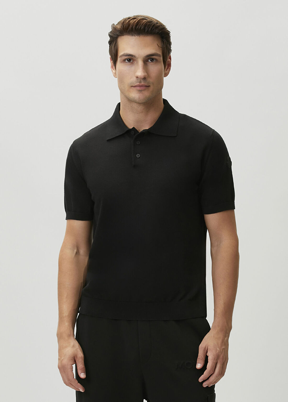 Moncler Siyah Polo Yaka Triko