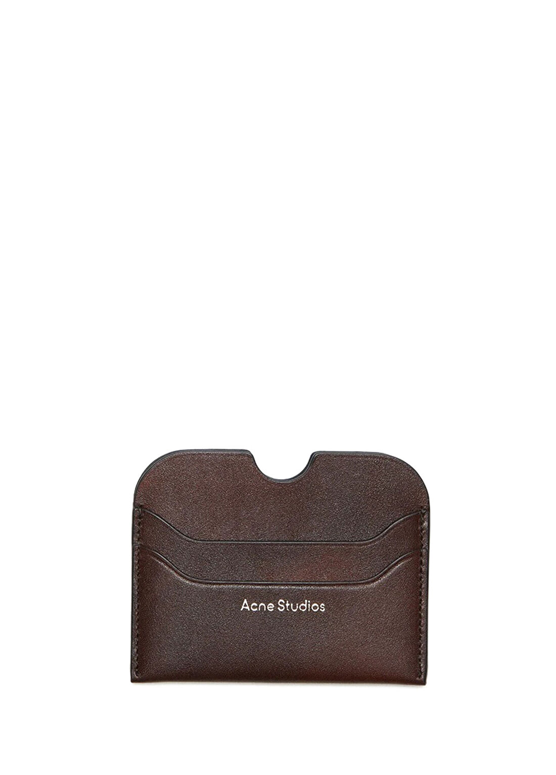 Acne Studios Koyu Kahverengi Erkek Deri Kartlık
