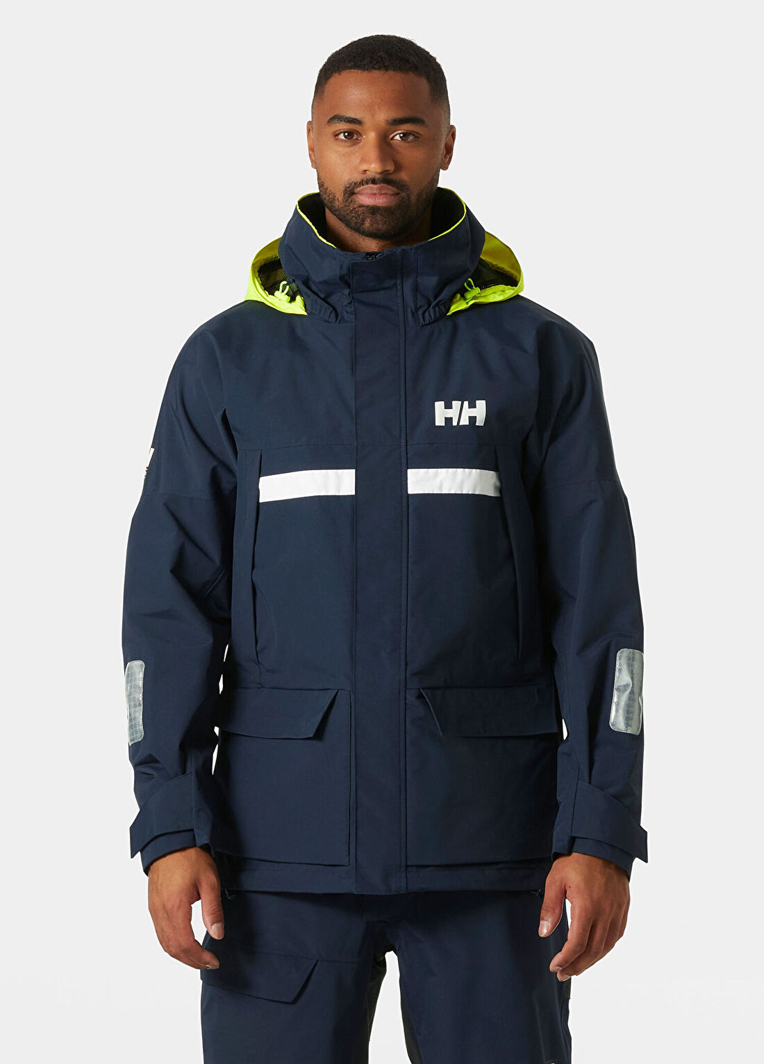 Helly Hansen Pier 4.0 Navy Kapüşonlu Erkek Yelken Montu görsel 3
