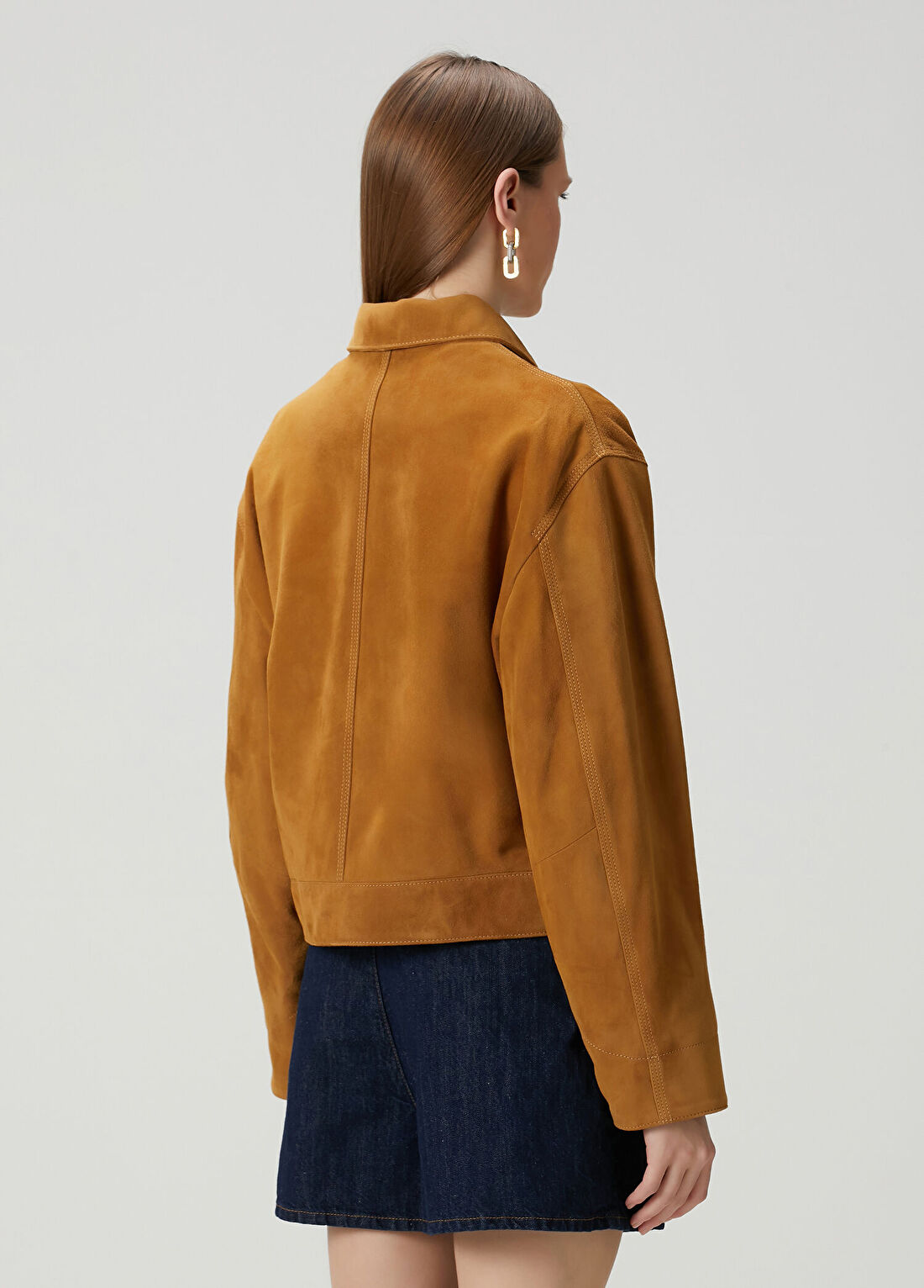 7 For All Mankind Karamel Süet Ceket görsel 4