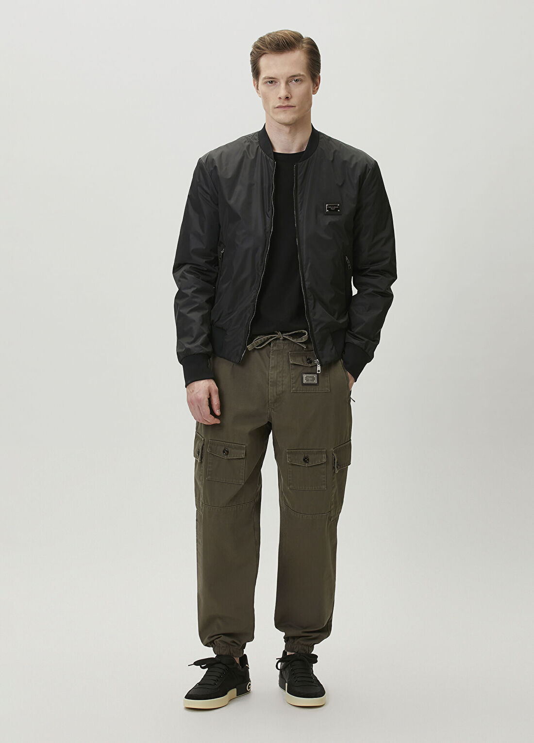 Dolce&Gabbana Haki Beli Kordonlu Kargo Pantolon