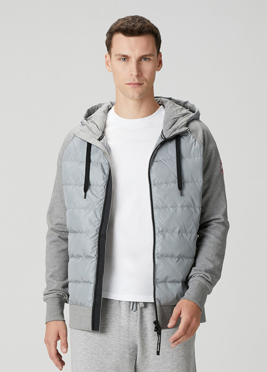 Canada Goose HyBridge Huron Açık Gri Kapüşonlu Sweatshirt