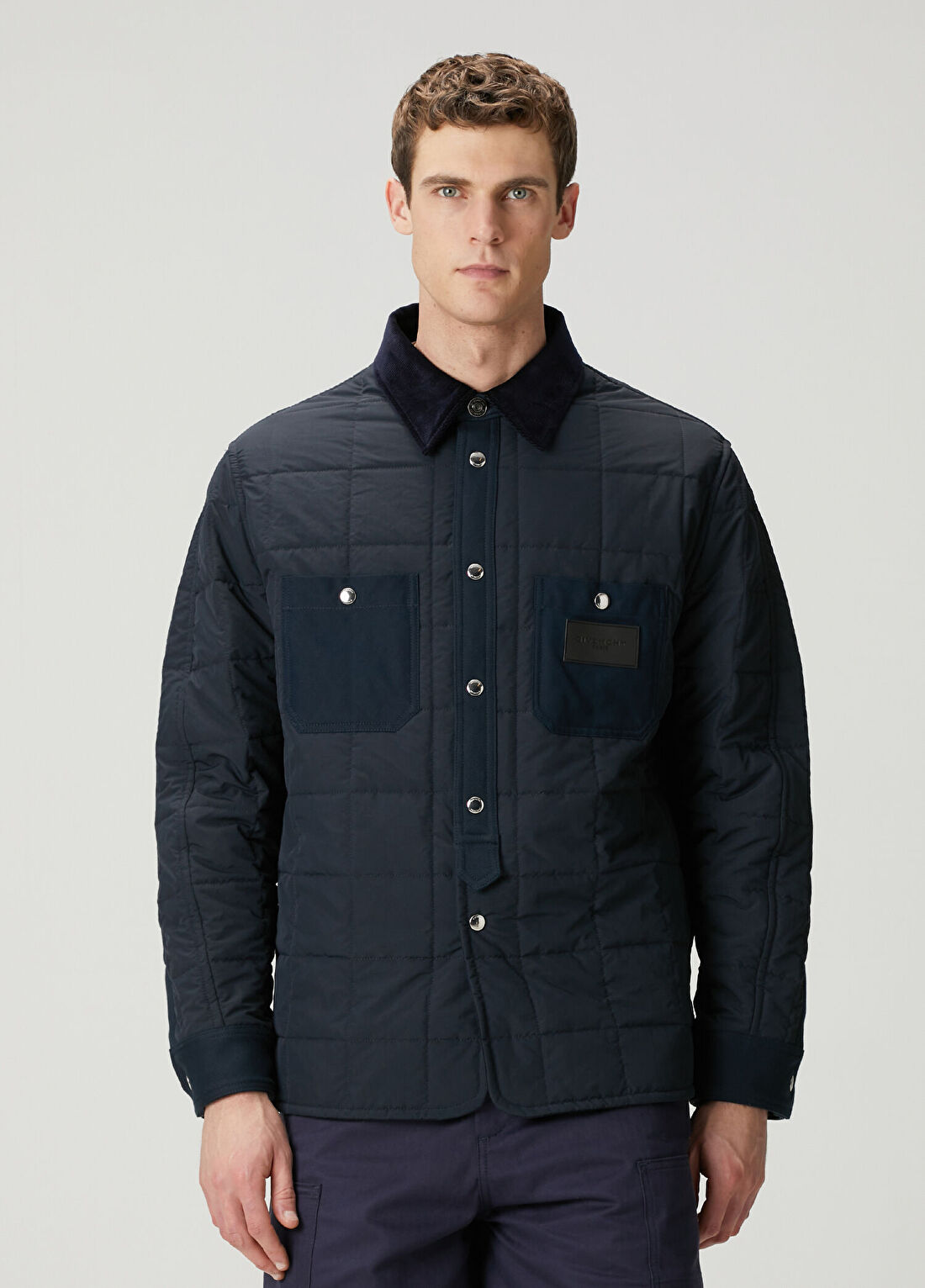 Givenchy Lacivert Kapitoneli Ceket