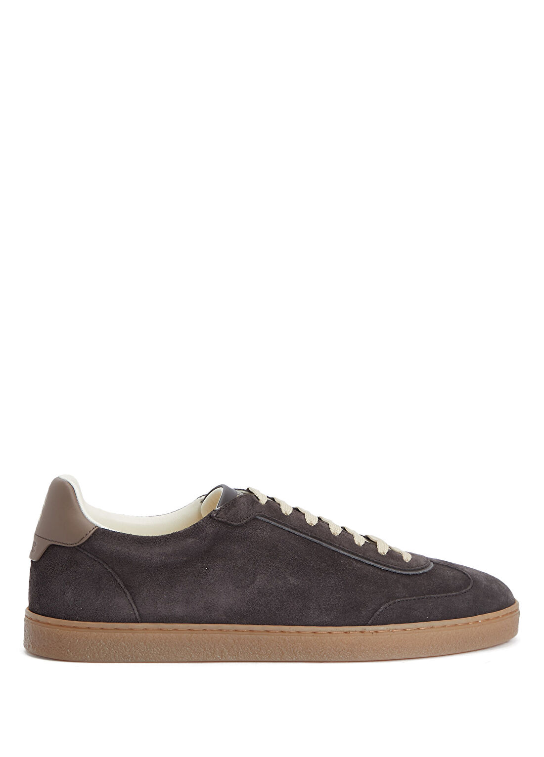 Brunello Cucinelli Koyu Kahverengi Erkek Süet Sneaker