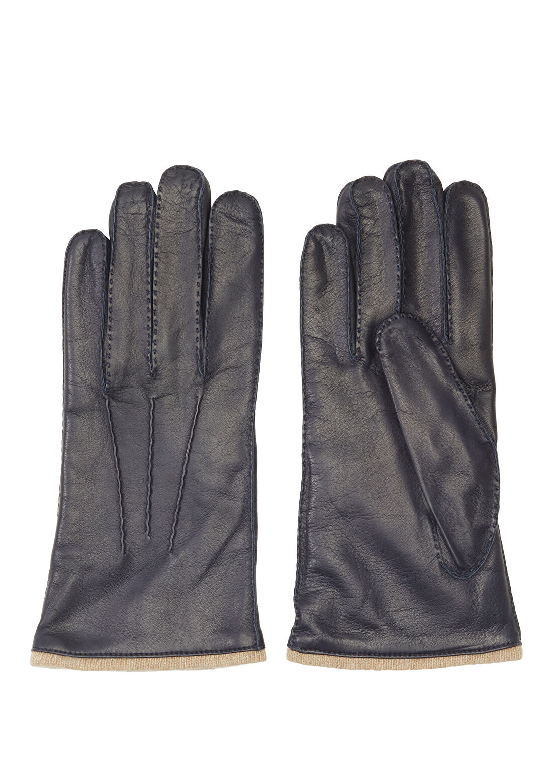 Mazzoleni Gloves Lacivert Erkek Deri Eldiven