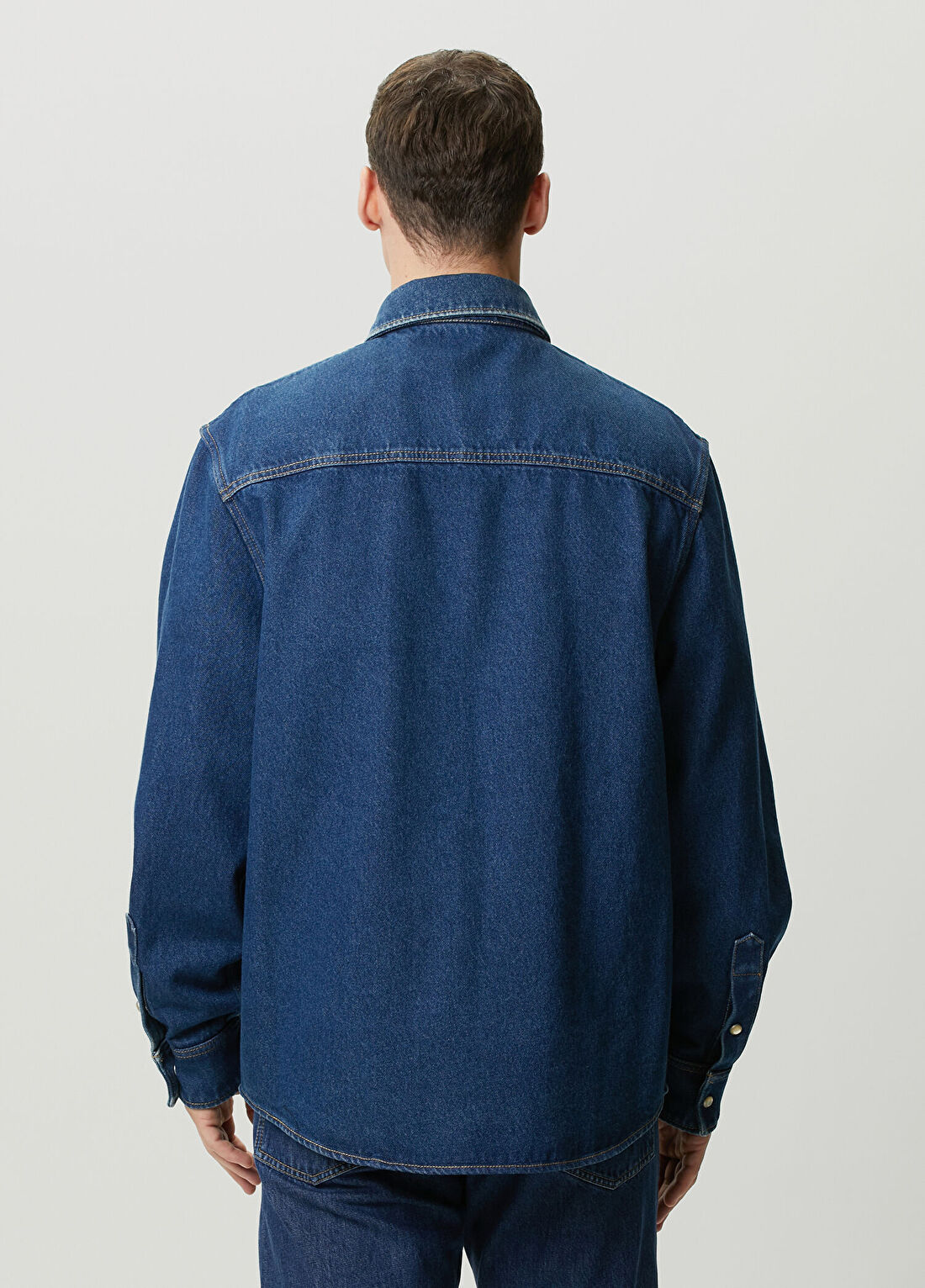 Valentino Lacivert Denim Gömlek görsel 4
