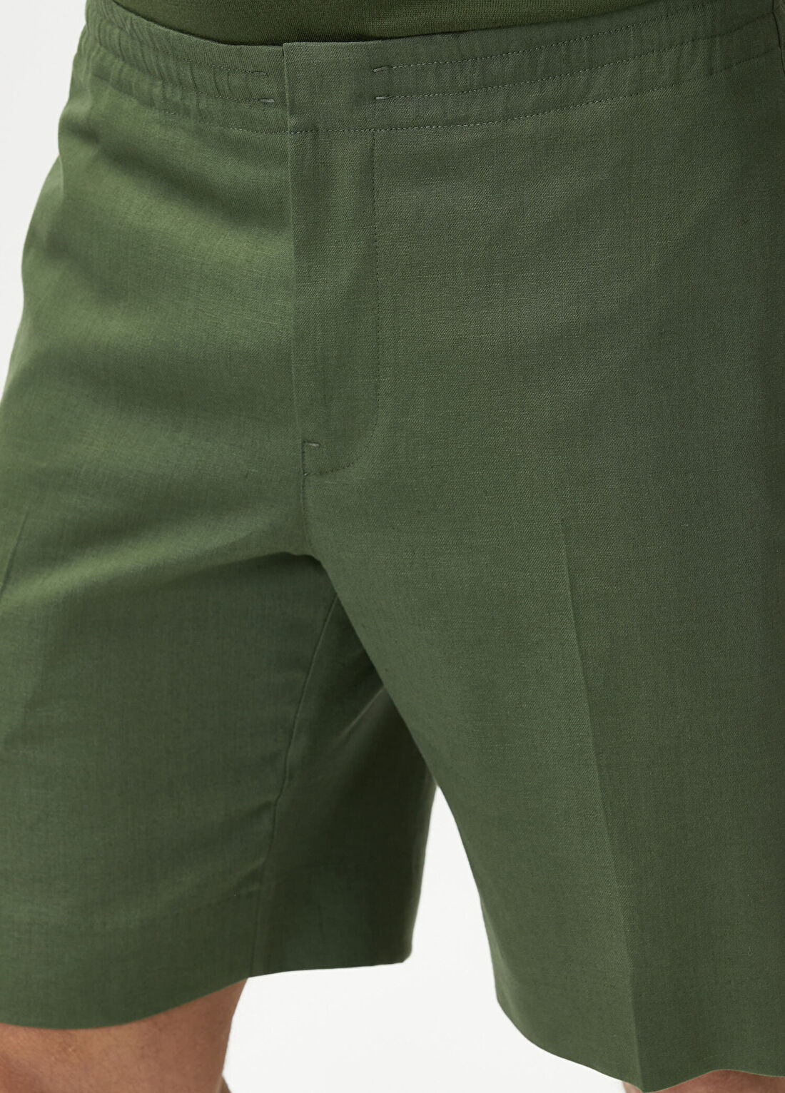 Zegna Yeşil Keten Bermuda görsel 4