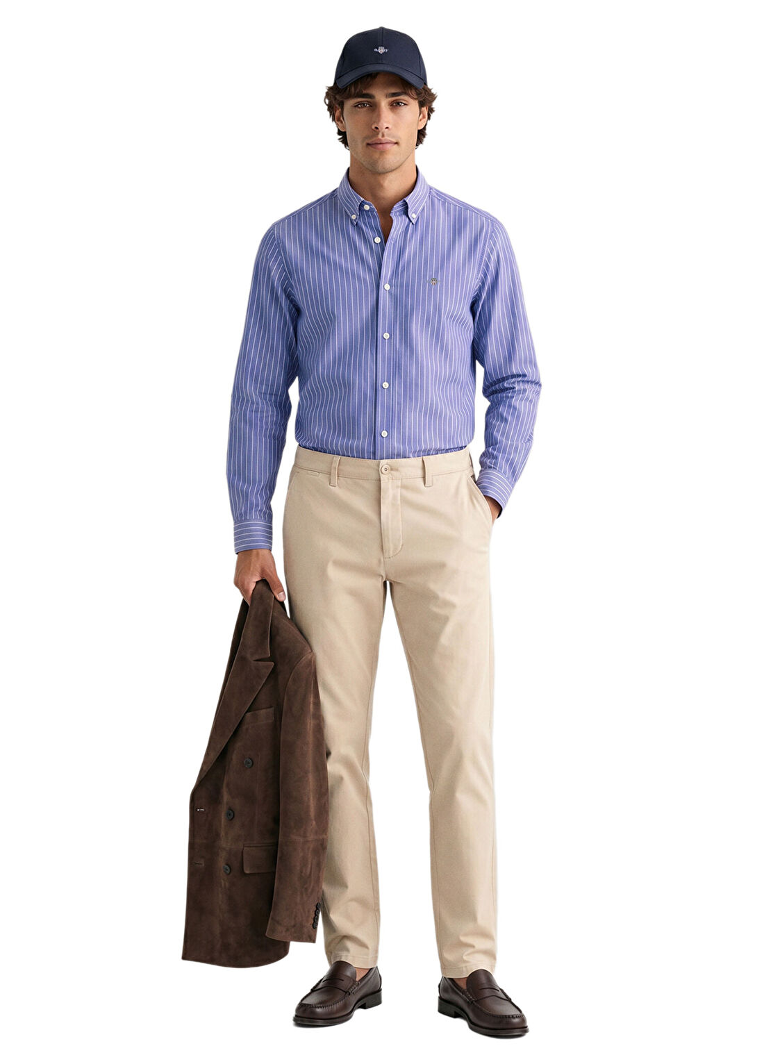Gant Krem Rengi Slim Fit Erkek Pantolon