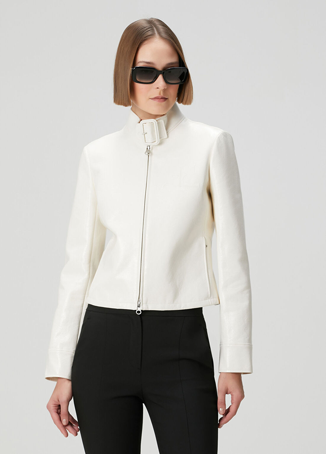 Courreges Kemik Vinil Ceket
