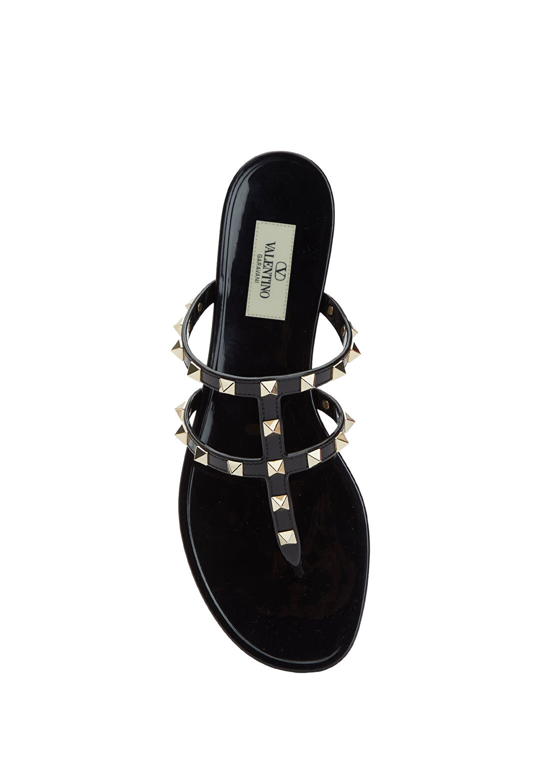 Valentino Garavani Summer Rockstud Siyah Troklu Kadın Plaj Terliği görsel 4