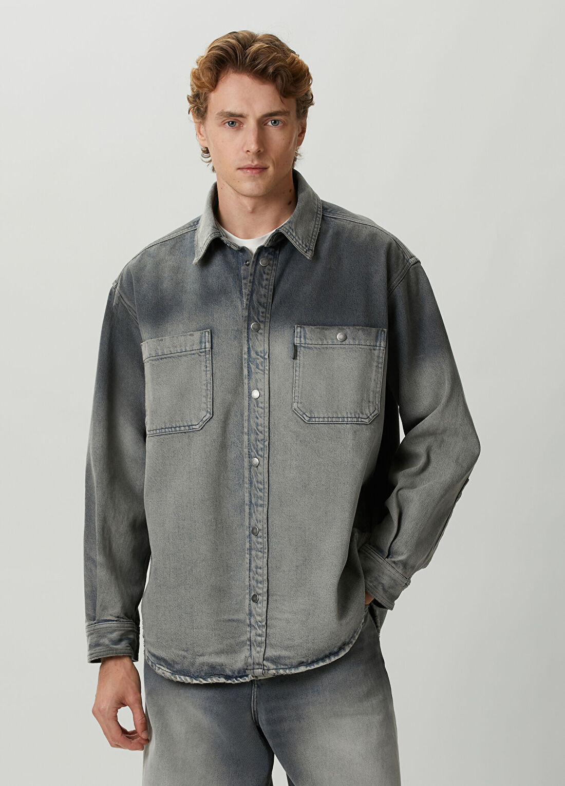 Haikure Nelson Antrasit Denim Gömlek