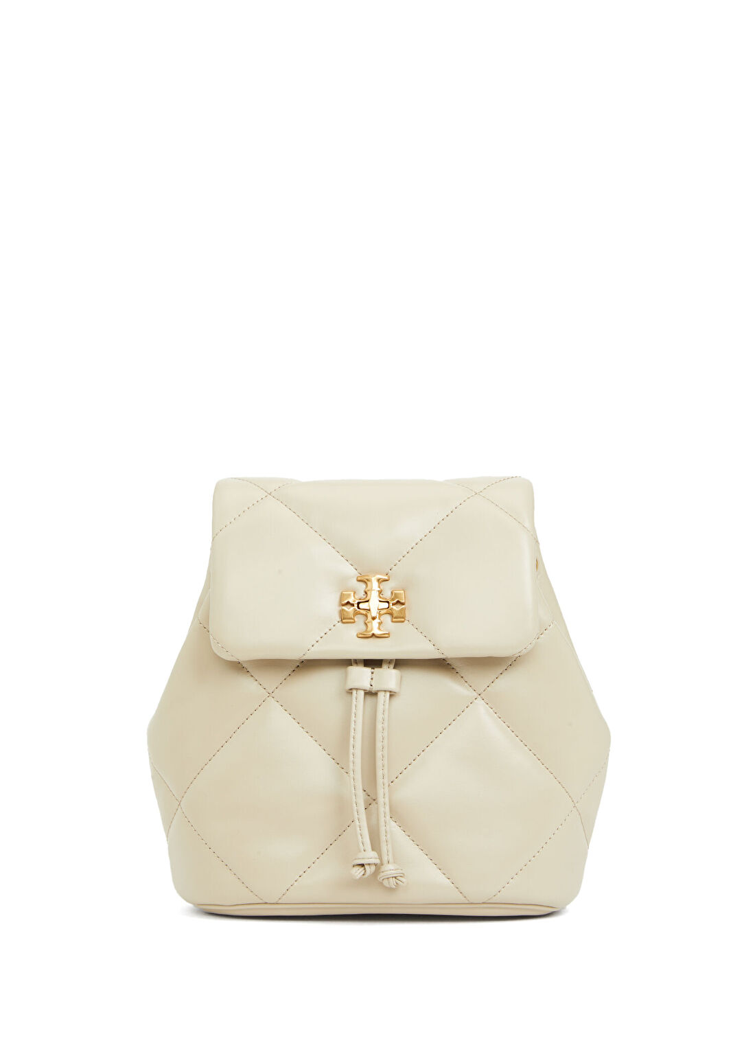 Tory Burch Kira Mini Ekru Kapitoneli Kadın Deri Sırt Çantası