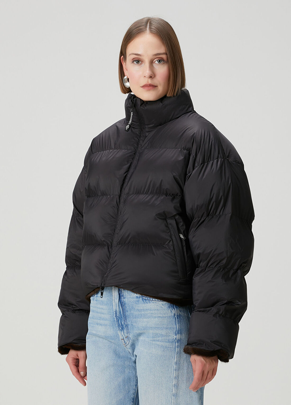 Balenciaga Siyah Çift Taraflı Puffer Mont görsel 3