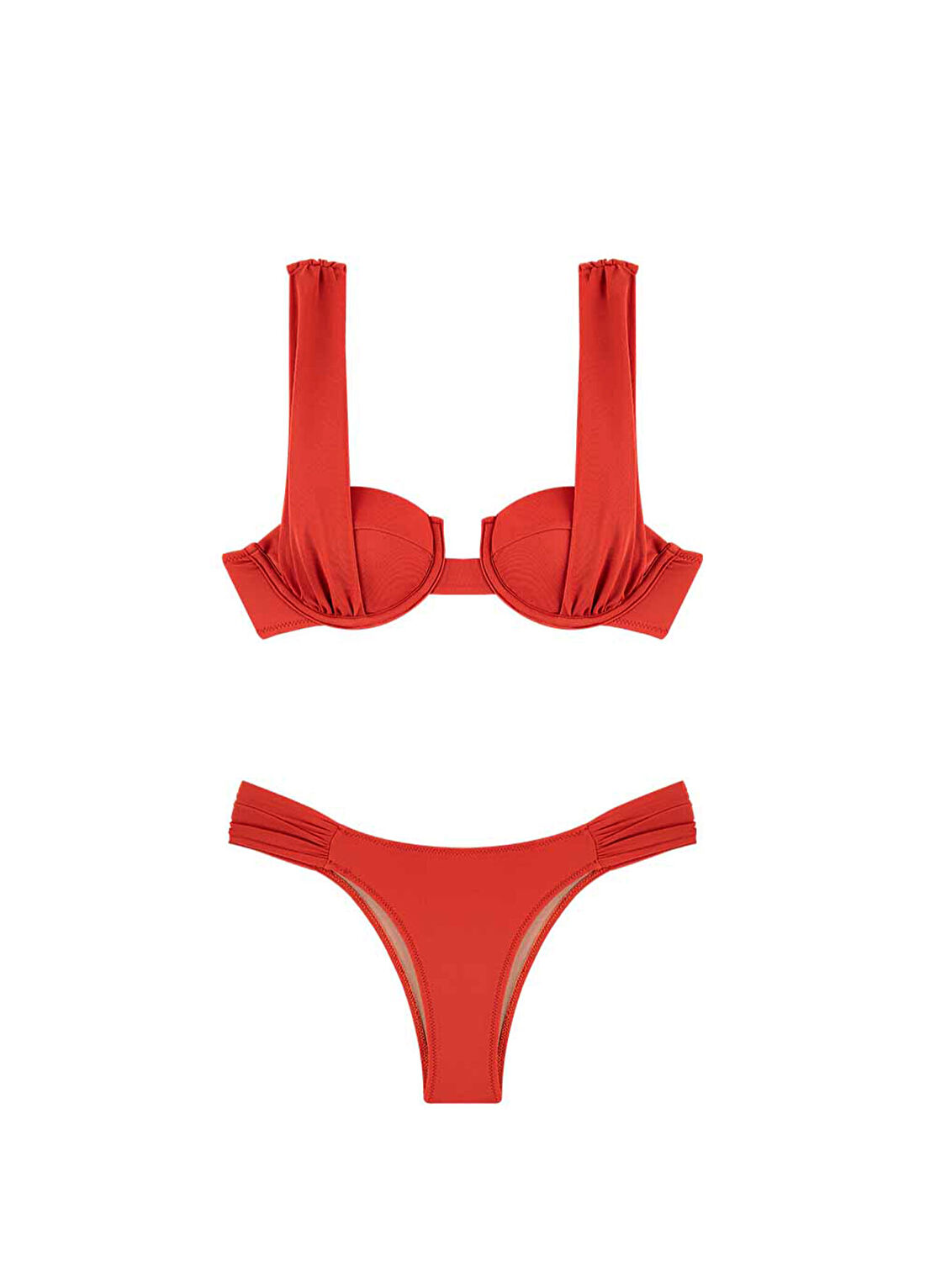 Bia Swimwear Rebecca Rust Balenli Drapeli Kadın Bikini Takımı