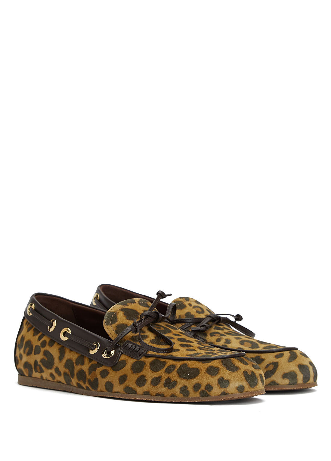 Etro Leopar Desenli Kadın Deri Loafer görsel 2