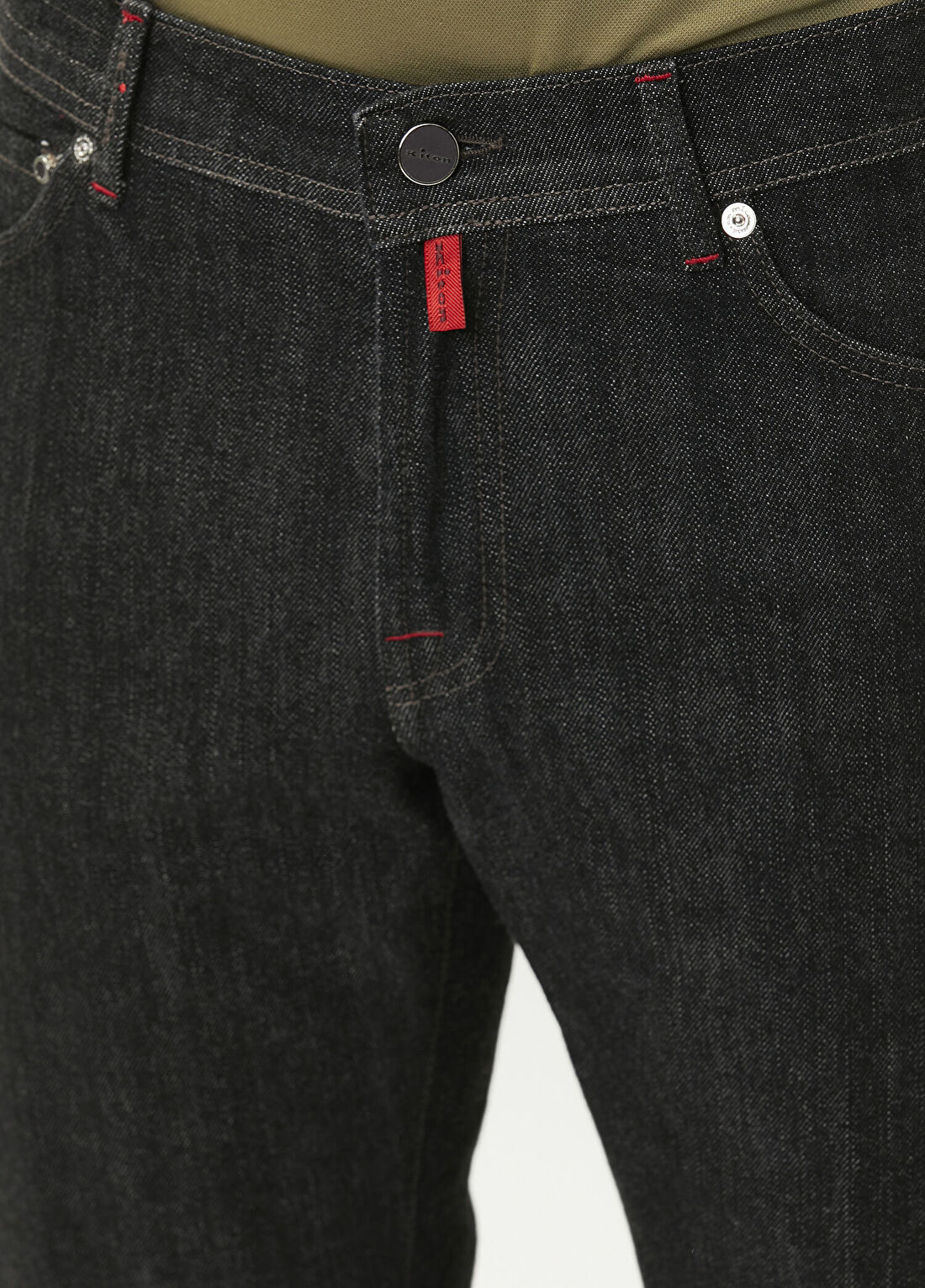 Kiton Siyah Jean Pantolon görsel 4