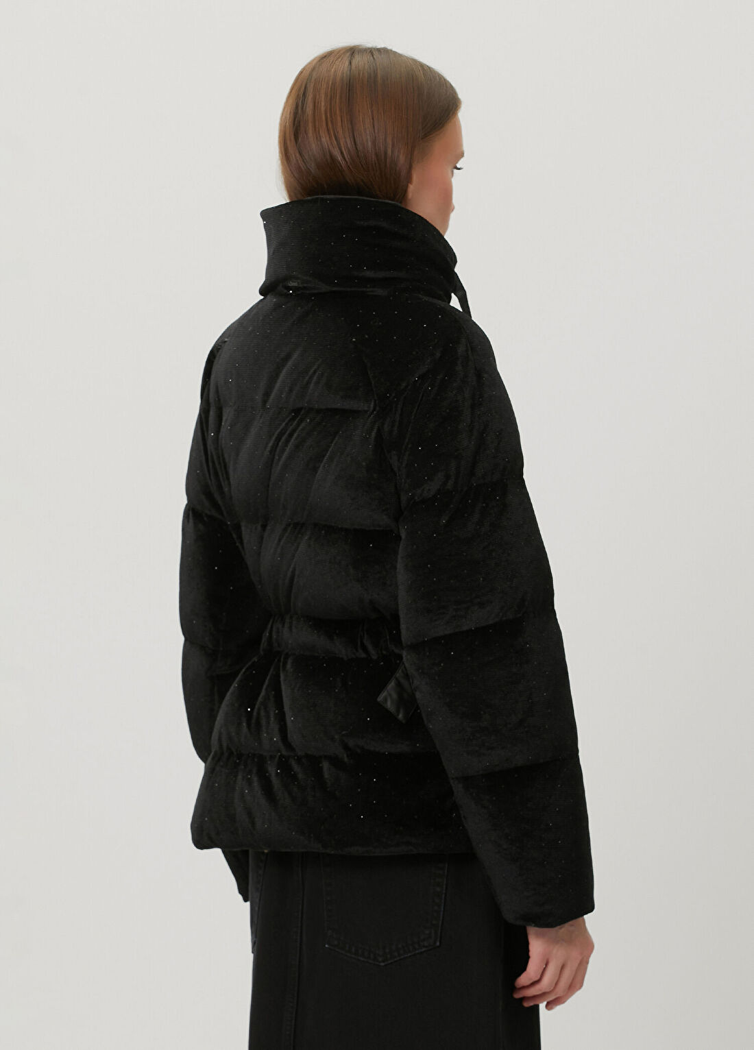 Herno Siyah Taşlı Puffer Mont görsel 4