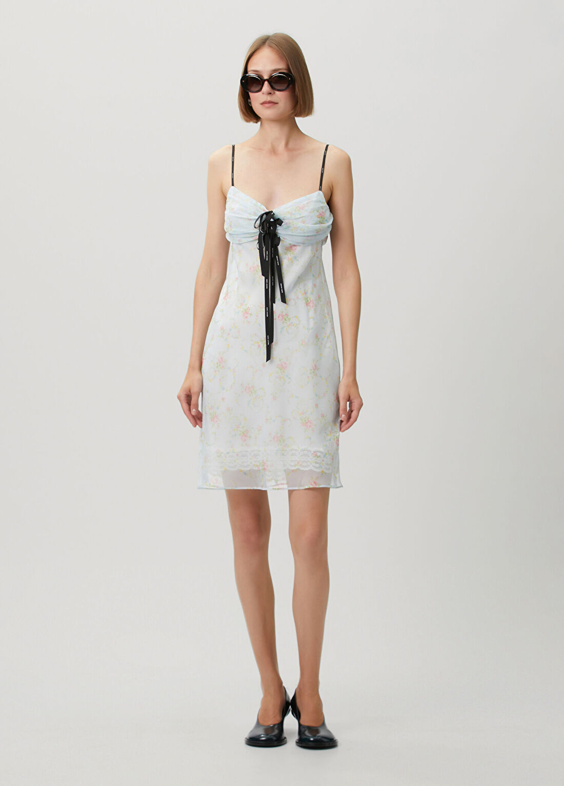 Marc Jacobs Mavi Çiçekli Mini Elbise