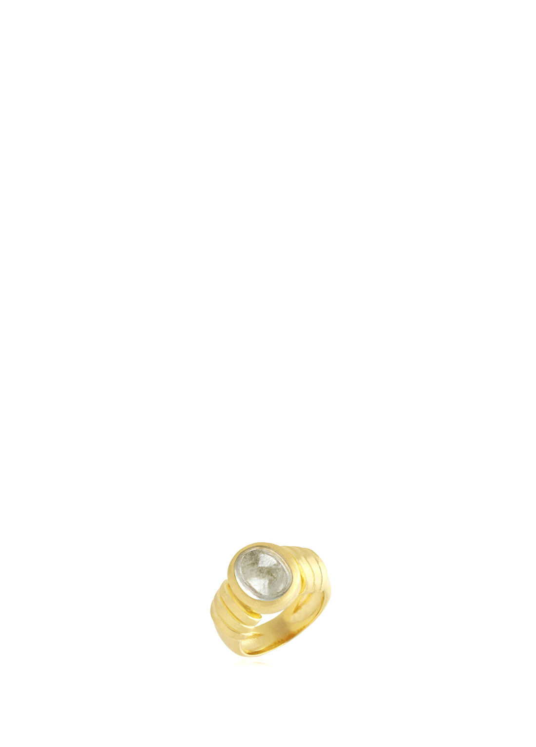 Juliette Amber Aquamarine Kadın Altın Kaplama Yüzük