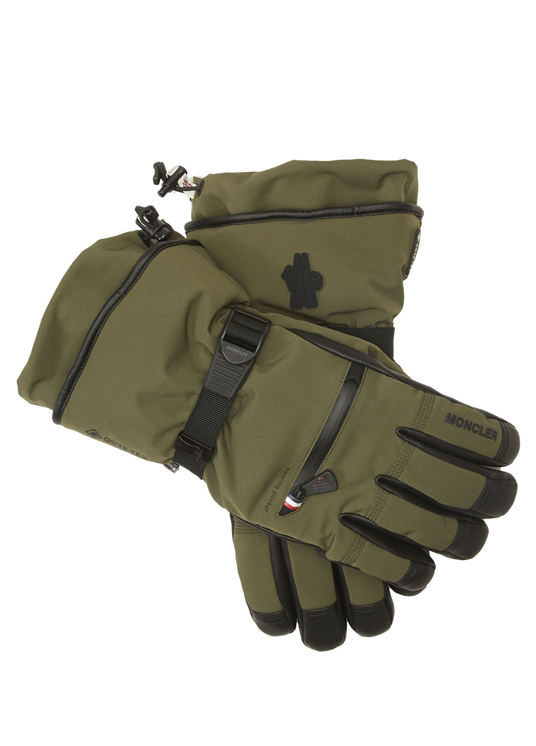 Moncler Grenoble x Reusch Haki Erkek Deri Eldiven görsel 2