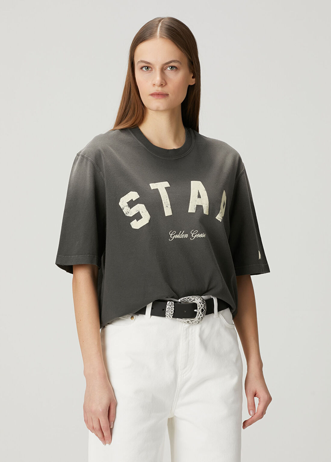 Golden Goose Koyu Gri Basic T-shirt
