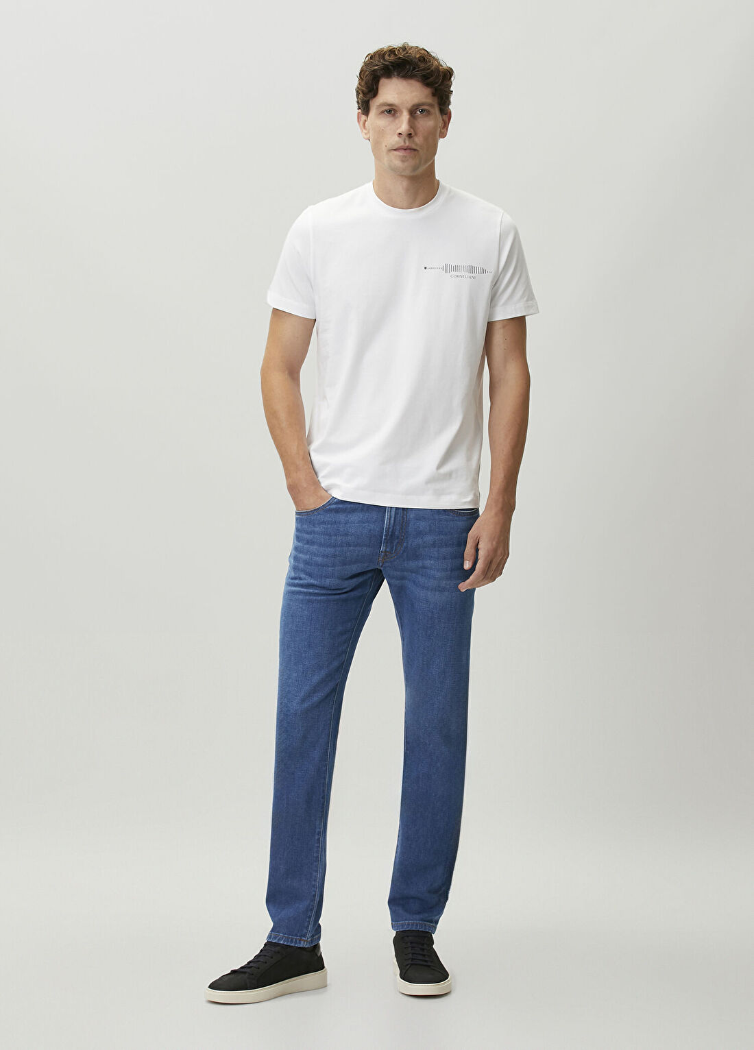 Corneliani Lacivert Jean Pantolon