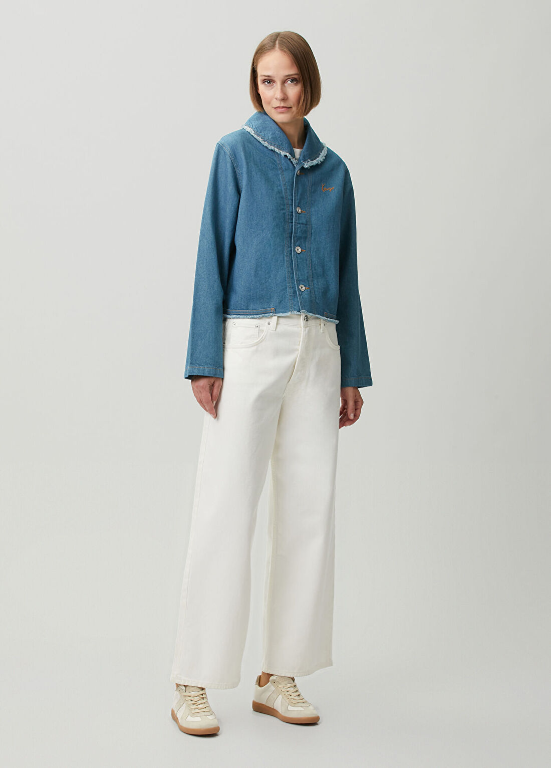 Kenzo Koyu Mavi Denim Ceket görsel 2