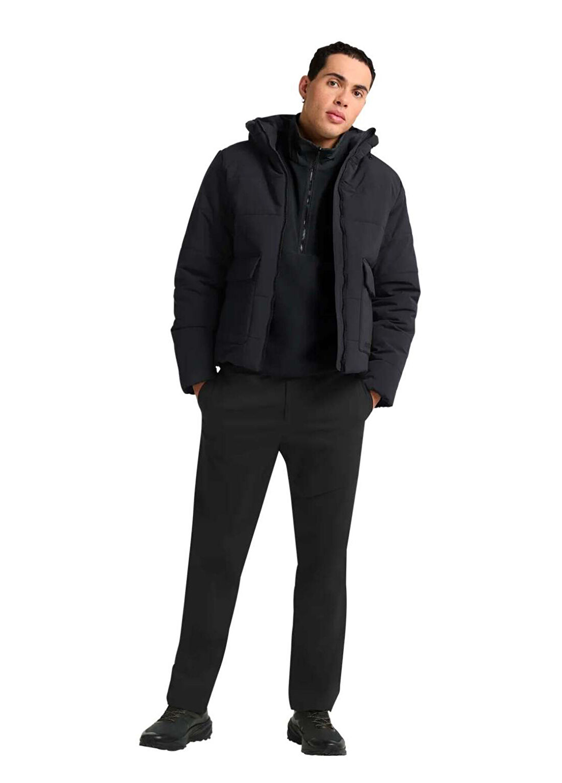 Jack Wolfskin Northern Lite Siyah Kapüşonlu Erkek Outdoor Mont görsel 2