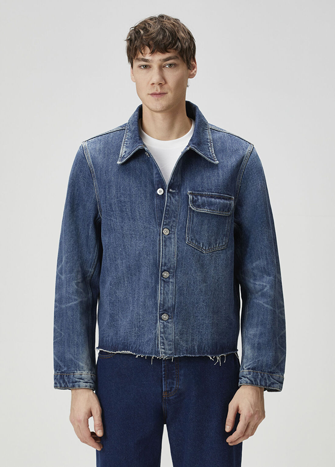 Our Legacy Cut Rebirth Mavi Denim Ceket
