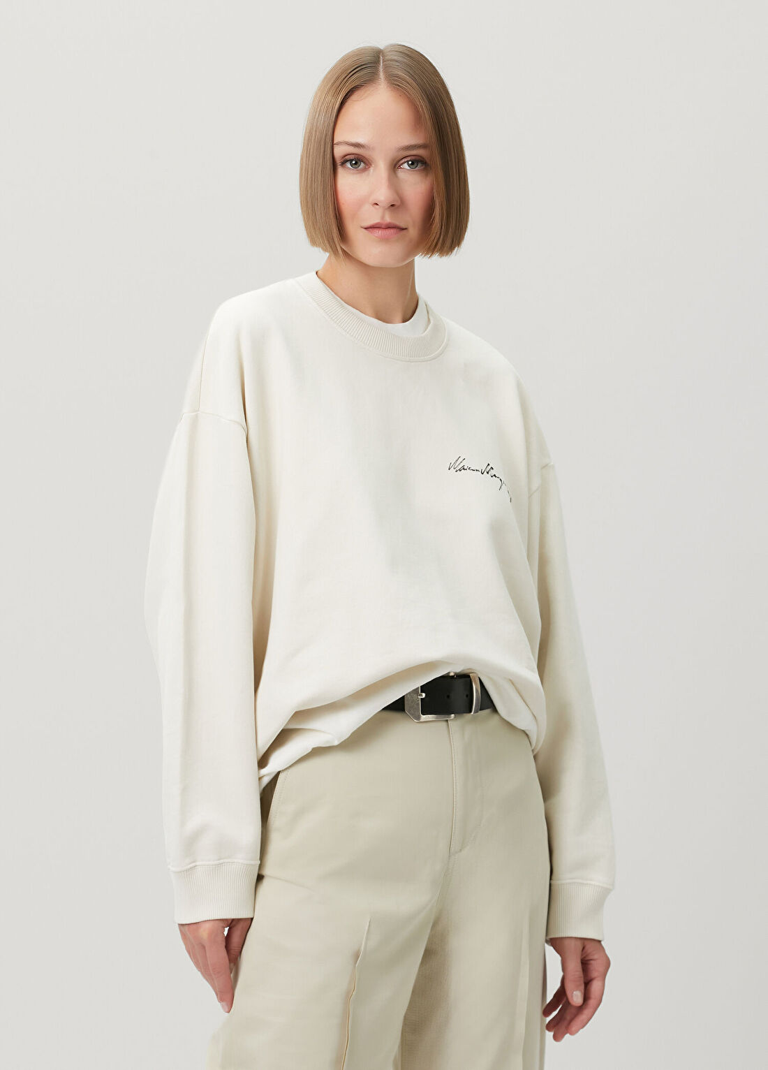 MM6 Maison Margiela Ekru Sweatshirt