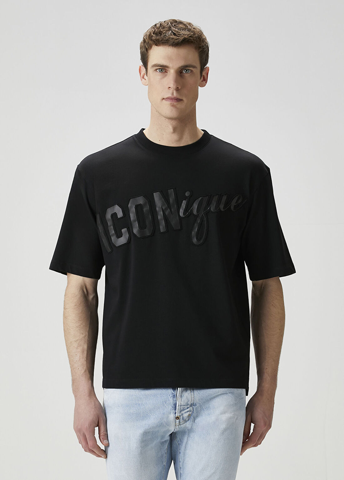 Dsquared2 Iconique Siyah Yazı Baskılı T-shirt
