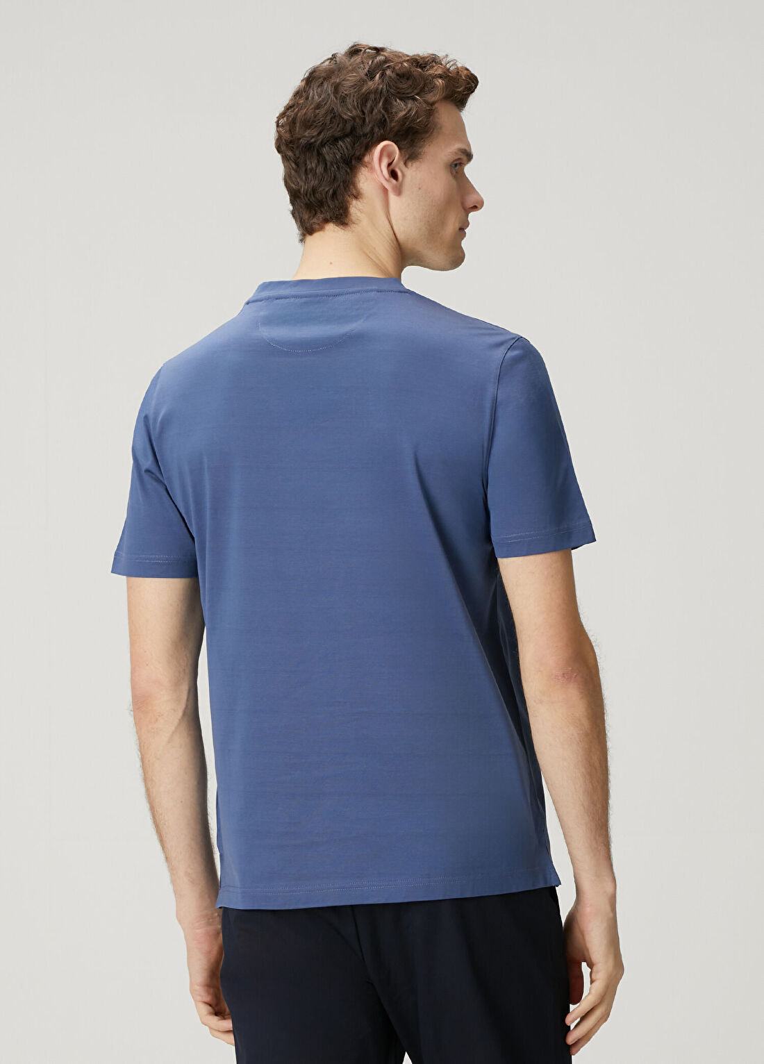 Pal Zileri Mavi Basic T-shirt görsel 4