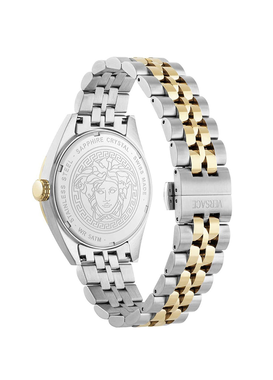 Versace VRSCVEKHA0525 Altın Rengi Metalik Gri Çelik Erkek Kol Saati görsel 3