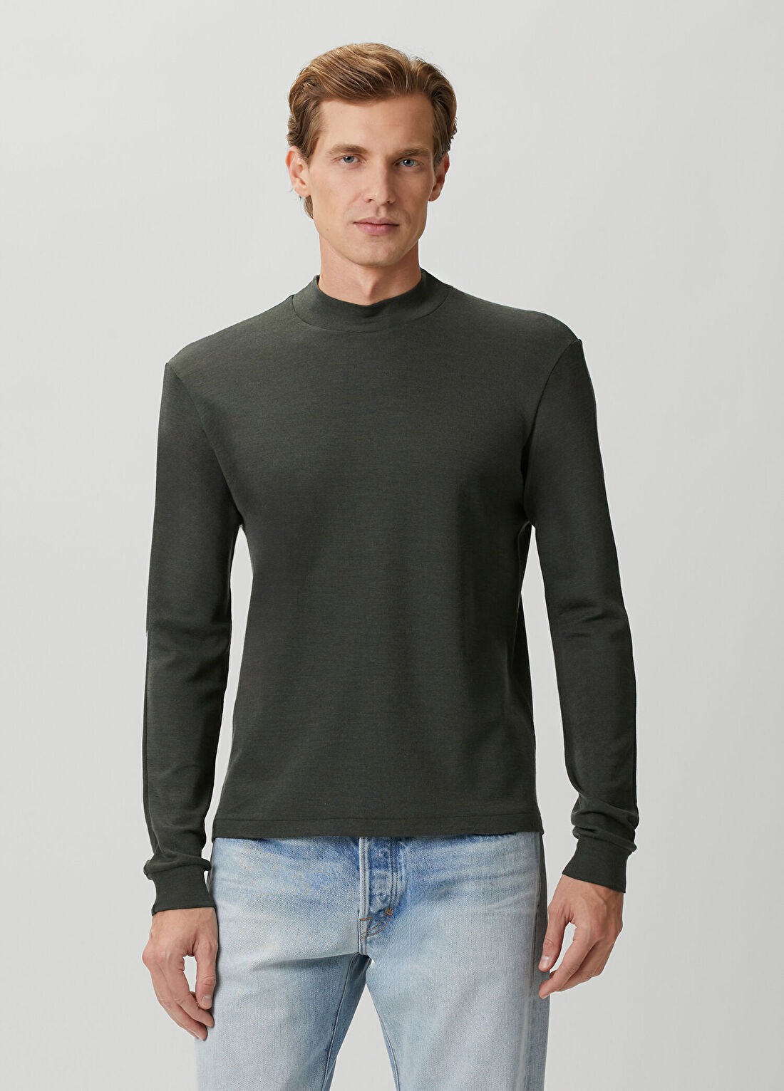 The Row Yeşil Uzun Kollu Yün T-shirt