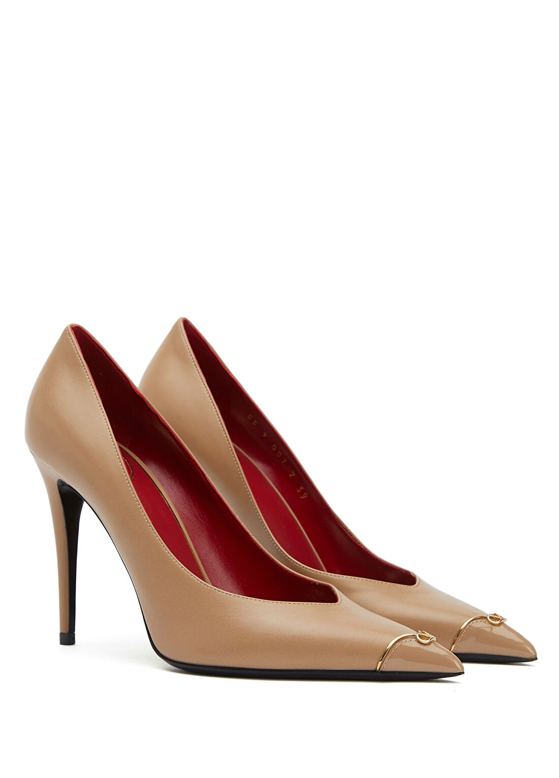 Valentino Garavani Camel Deri Stiletto görsel 2