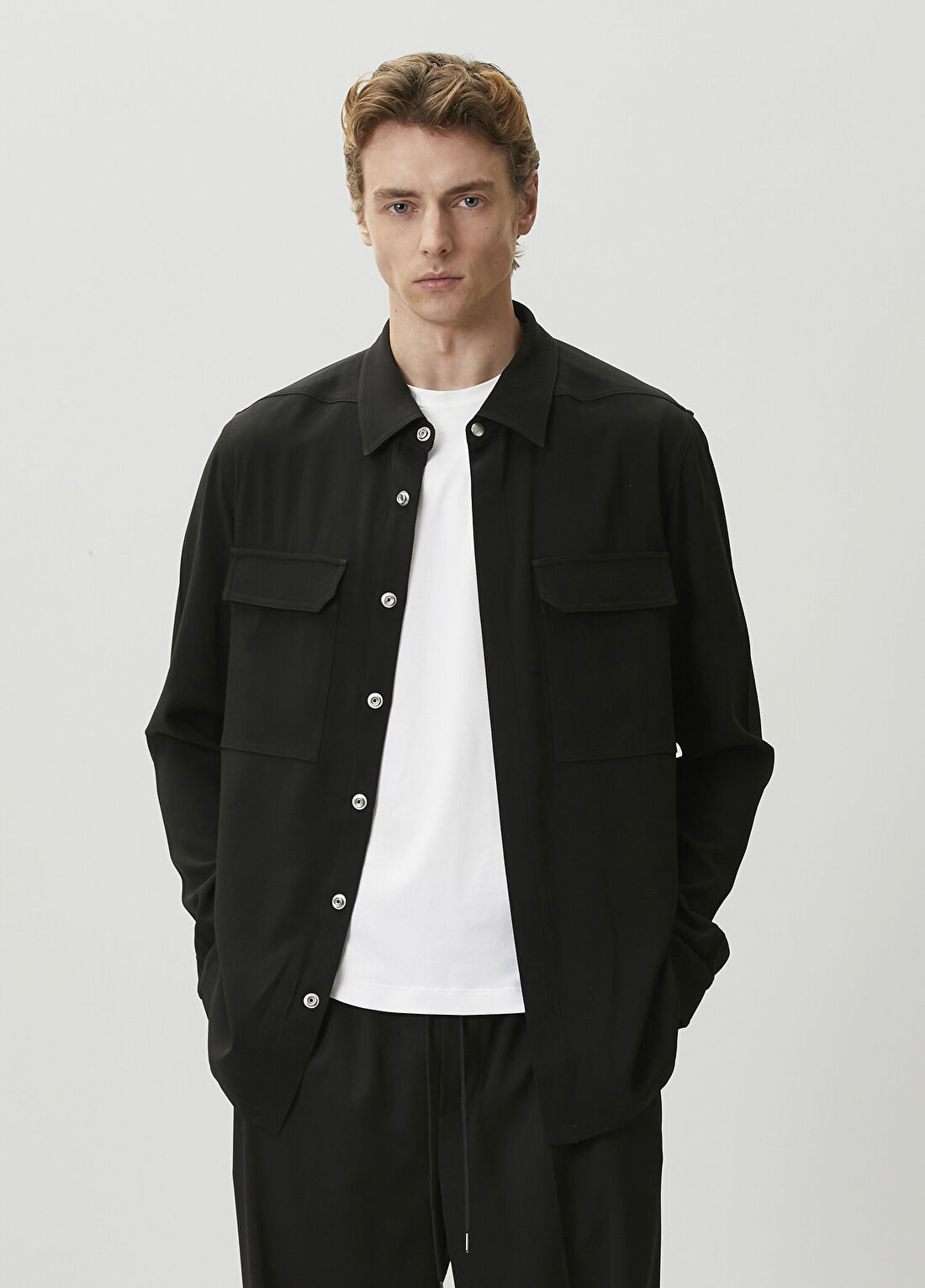 Rick Owens Camicia Siyah Dış Gömlek