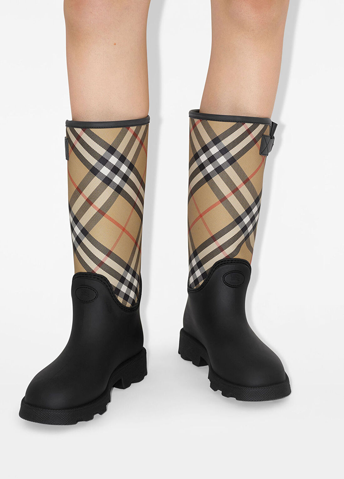 Burberry Rubber Marsh Stamp High Siyah Kadın Bot görsel 4