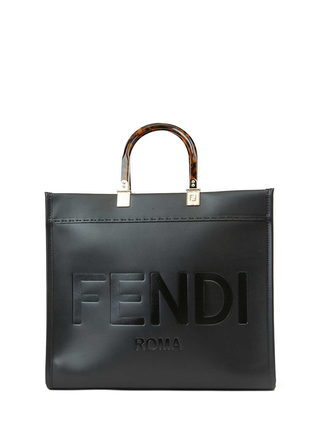 Fendi Sunshine Tote Siyah Kadın Deri Çanta