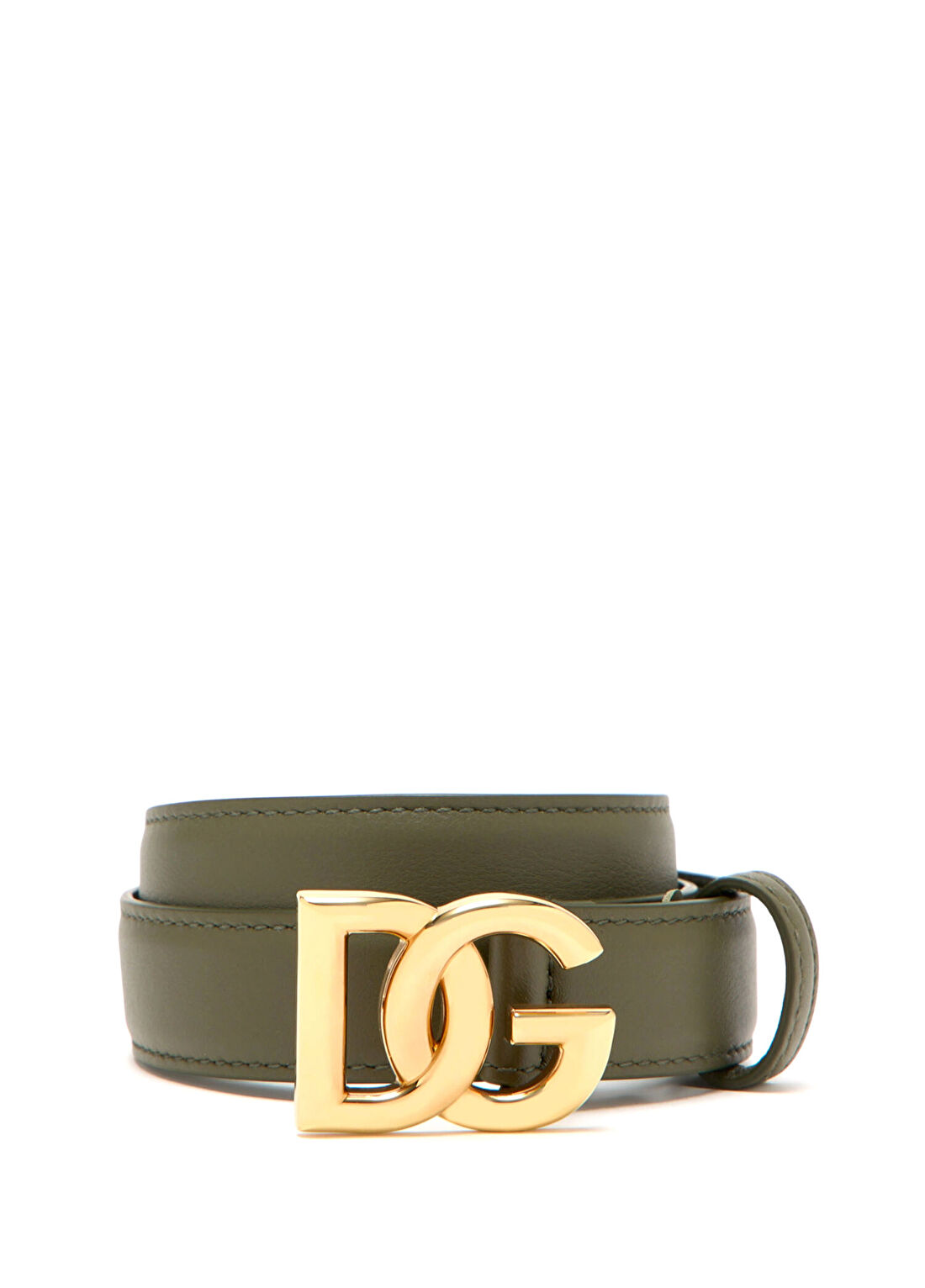 Dolce&Gabbana Haki Kadın Deri Kemer